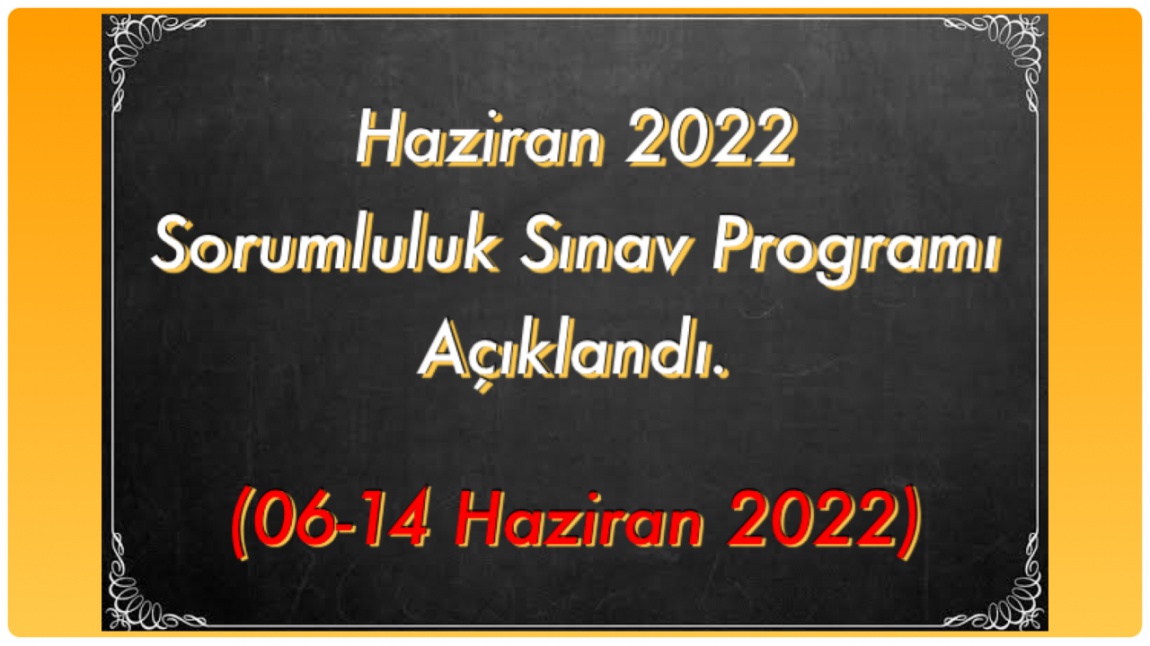 Haziran 2022 Sorumluluk Sınavları