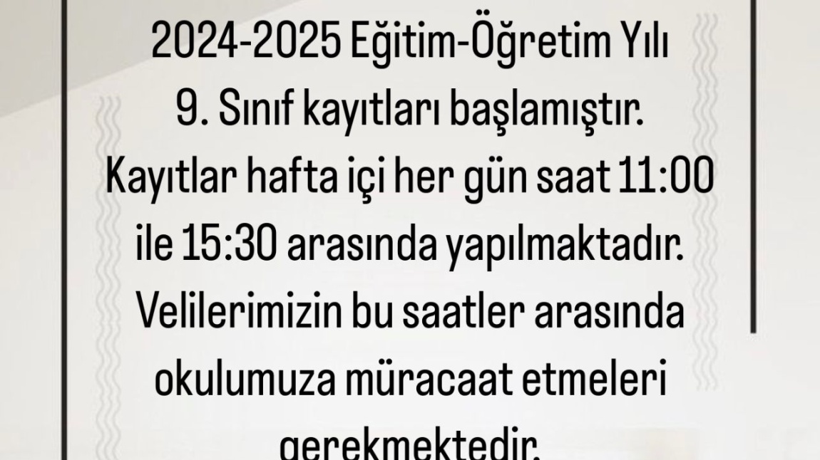 2024-2025 YENİ KAYITLAR